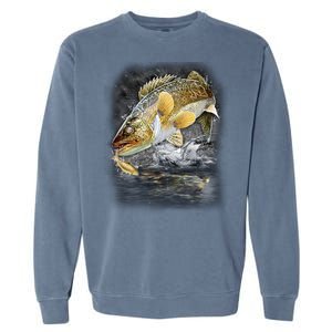 Jumping Walleye - Fishing Garment-Dyed Sweatshirt