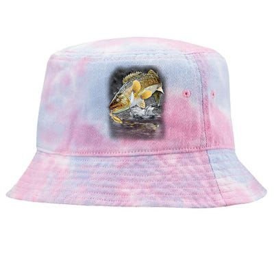 Jumping Walleye - Fishing Tie-Dyed Bucket Hat