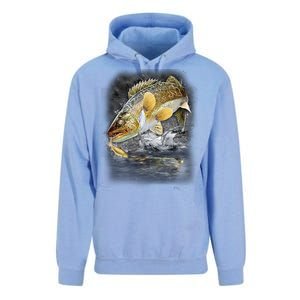 Jumping Walleye - Fishing Unisex Surf Hoodie