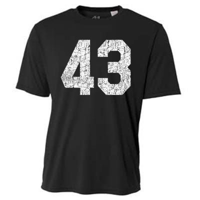 Jersey Uniform Number 43 Athletic Style Sports Cooling Performance Crew T-Shirt