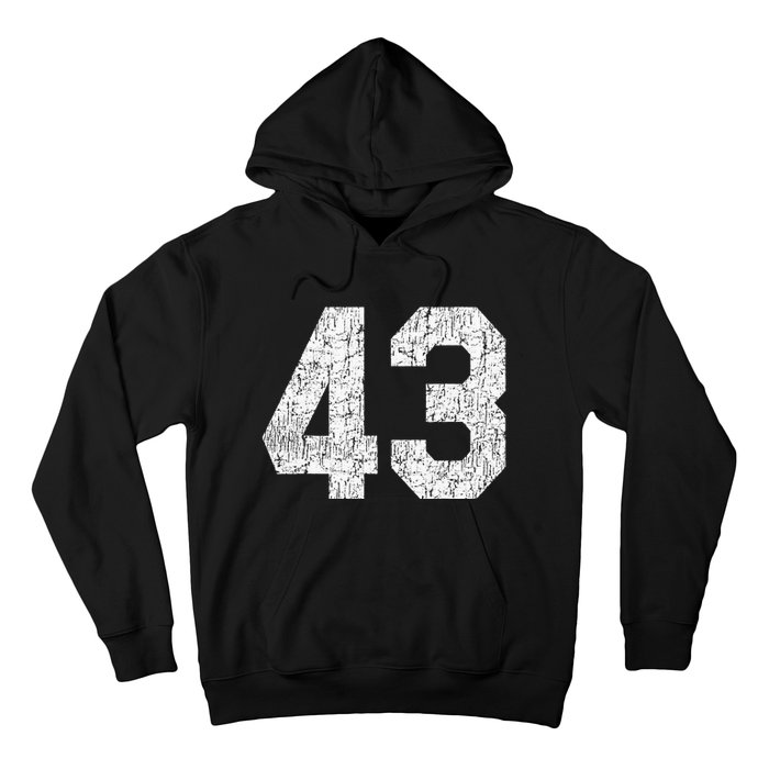 Jersey Uniform Number 43 Athletic Style Sports Hoodie