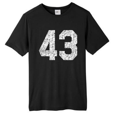 Jersey Uniform Number 43 Athletic Style Sports Tall Fusion ChromaSoft Performance T-Shirt