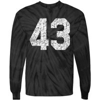 Jersey Uniform Number 43 Athletic Style Sports Tie-Dye Long Sleeve Shirt