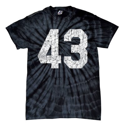 Jersey Uniform Number 43 Athletic Style Sports Tie-Dye T-Shirt