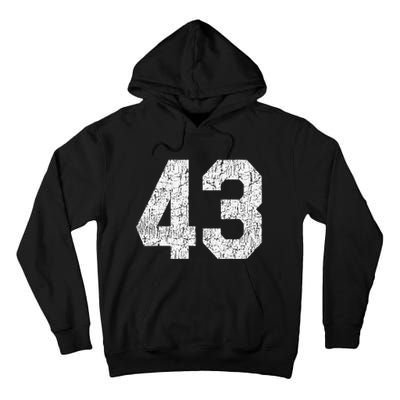 Jersey Uniform Number 43 Athletic Style Sports Tall Hoodie