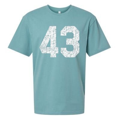 Jersey Uniform Number 43 Athletic Style Sports Sueded Cloud Jersey T-Shirt