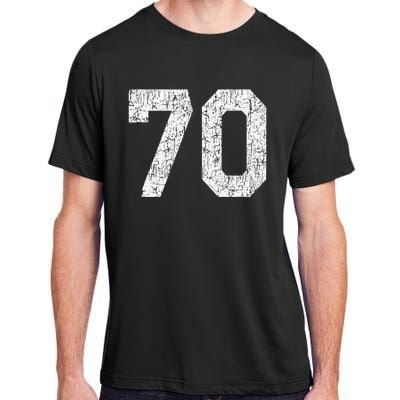 Jersey Uniform Number 70 Athletic Style Sports Graphic Adult ChromaSoft Performance T-Shirt