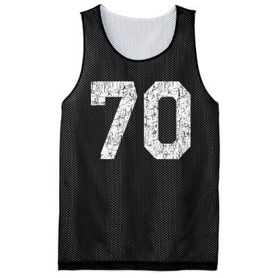 Jersey Uniform Number 70 Athletic Style Sports Graphic Mesh Reversible Basketball Jersey Tank