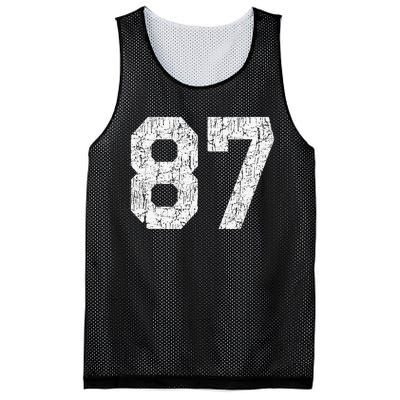 Jersey Uniform Number 87 Athletic Style Sports Graphic Mesh Reversible Basketball Jersey Tank