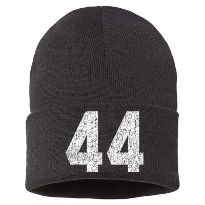 Jersey Uniform Number 44 Athletic Style Sports Graphic Sustainable Knit Beanie