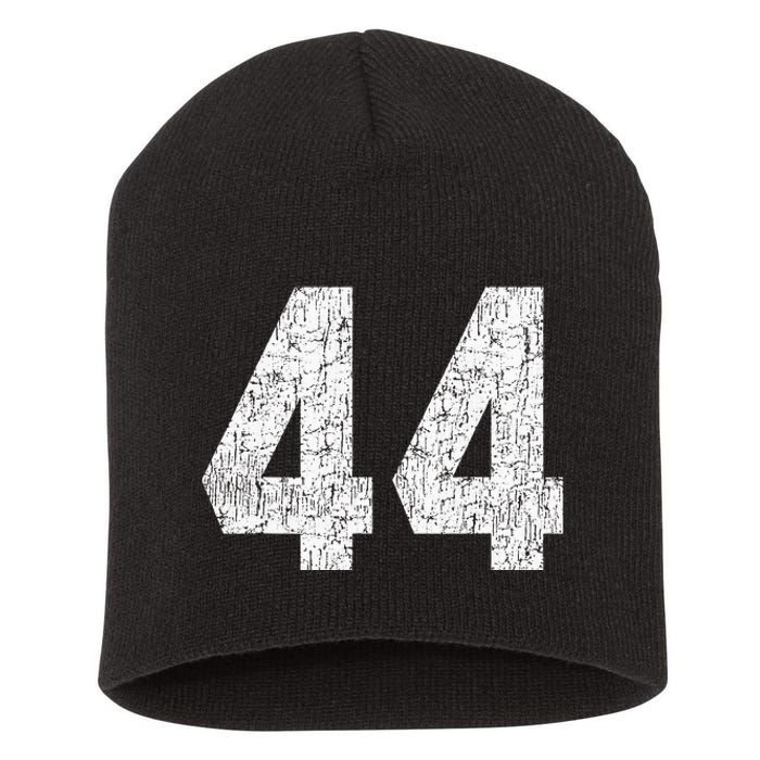 Jersey Uniform Number 44 Athletic Style Sports Graphic Short Acrylic Beanie