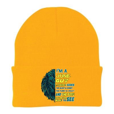 June Birthday Guy Has 3 Sides Sweet Funny Crazy  Knit Cap Winter Beanie