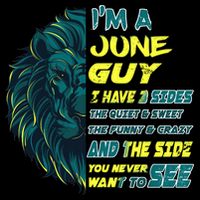 June Birthday Guy Has 3 Sides Sweet Funny Crazy  Performance Shirt