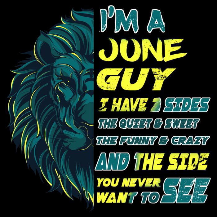 June Birthday Guy Has 3 Sides Sweet Funny Crazy  Performance Shirt