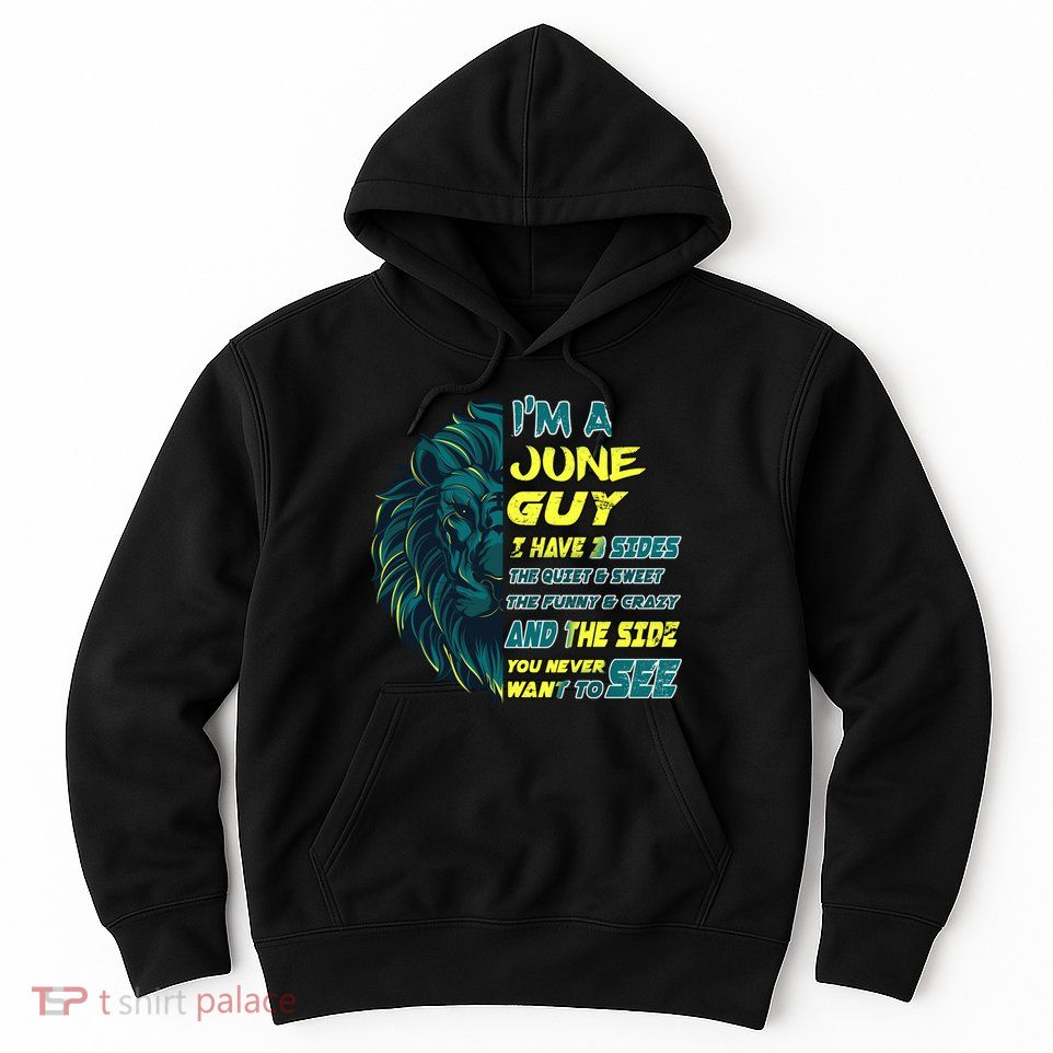 June Birthday Guy Has 3 Sides Sweet Funny Crazy  Hoodie