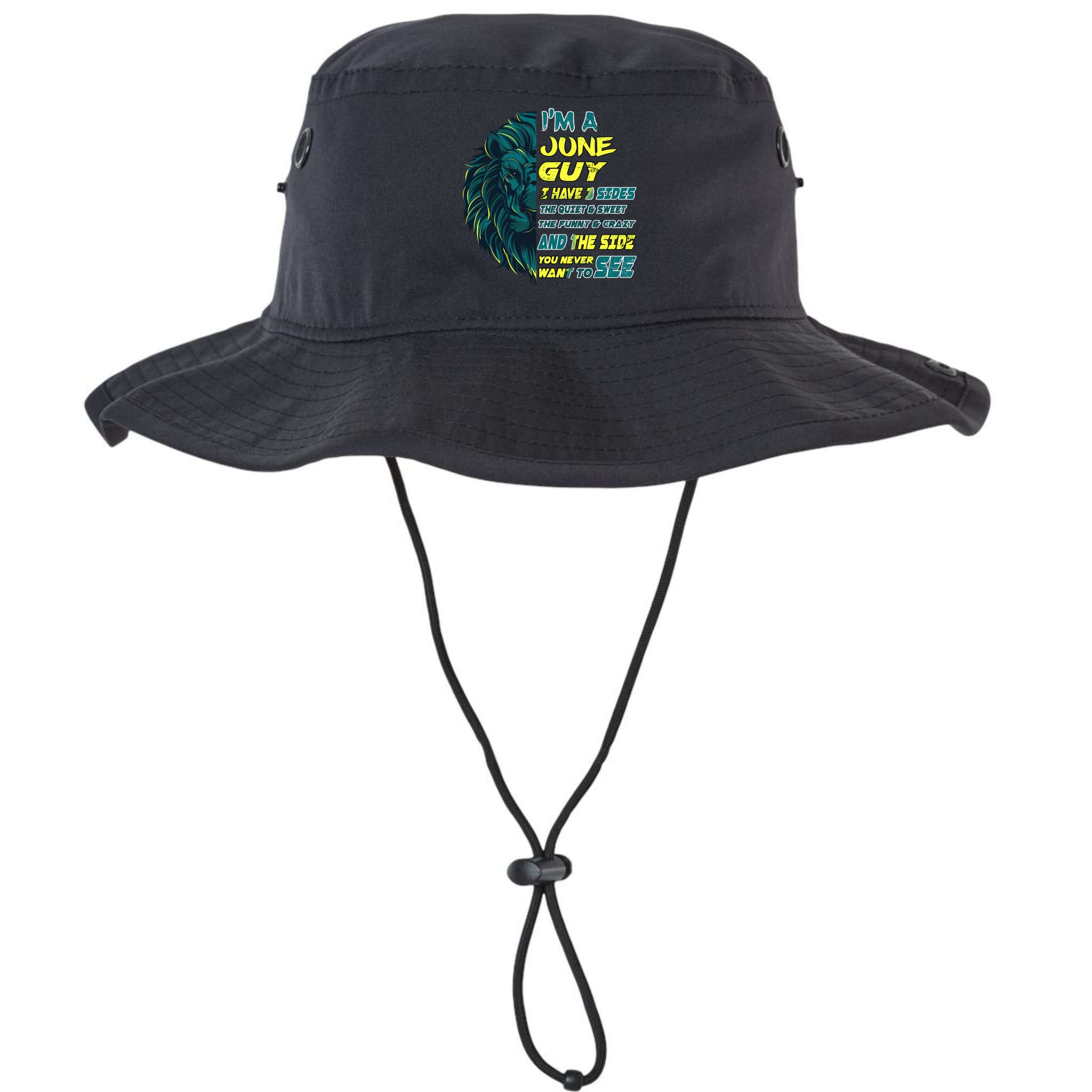 June Birthday Guy Has 3 Sides Sweet Funny Crazy  Bucket Hat