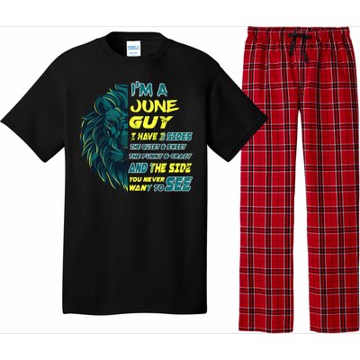 June Birthday Guy Has 3 Sides Sweet Funny Crazy  Pajama Set