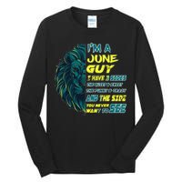 June Birthday Guy Has 3 Sides Sweet Funny Crazy  Tall Long Sleeve T-Shirt