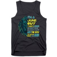 June Birthday Guy Has 3 Sides Sweet Funny Crazy  Tank Top