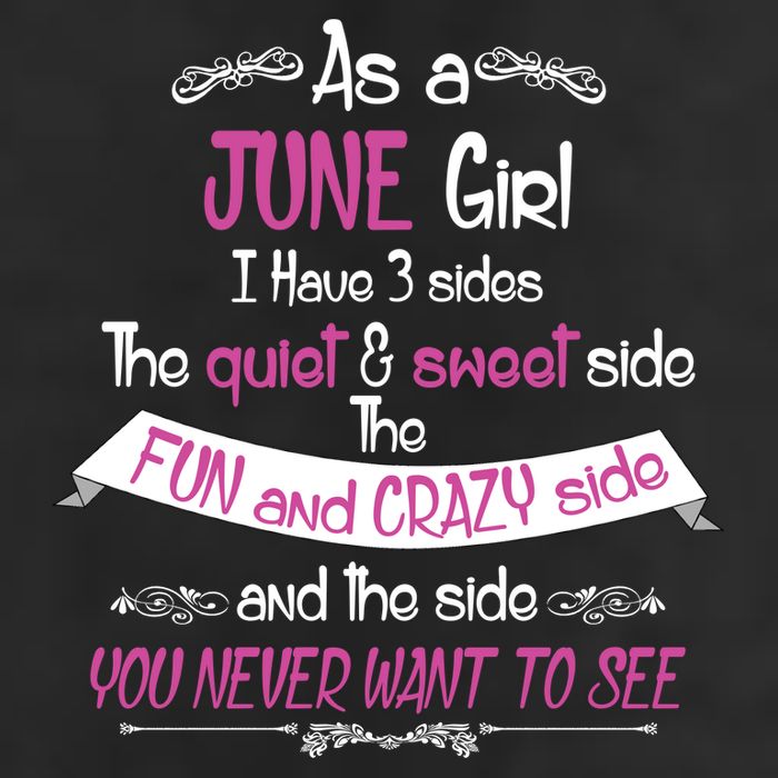 June Girl Sweet But Crazy Funny Birthday 7 Panel Mesh Trucker Snapback Hat