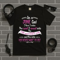 June Girl Sweet But Crazy Funny Birthday T-Shirt