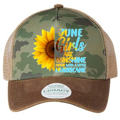 June Girls Are Sunshine Mixed With A Little Hurricane Legacy Tie Dye Trucker Hat