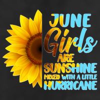 June Girls Are Sunshine Mixed With A Little Hurricane Adult Drive Performance Visor