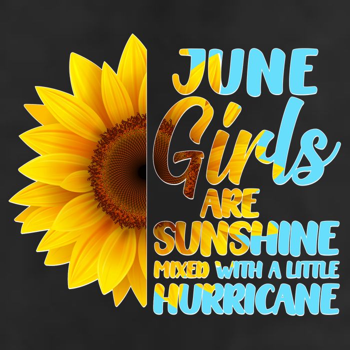 June Girls Are Sunshine Mixed With A Little Hurricane Adult Drive Performance Visor