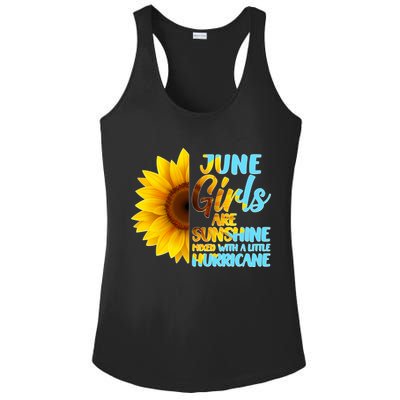 June Girls Are Sunshine Mixed With A Little Hurricane Ladies PosiCharge Competitor Racerback Tank