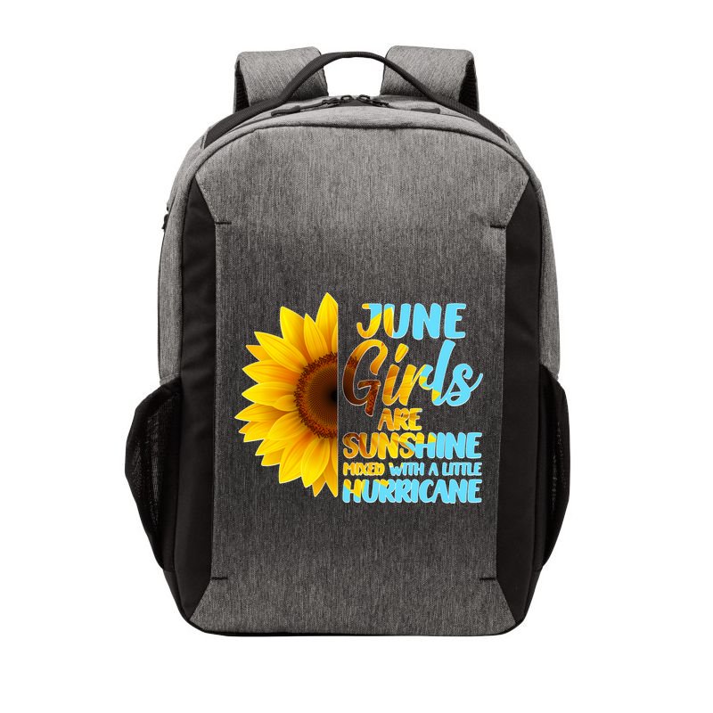 June Girls Are Sunshine Mixed With A Little Hurricane Vector Backpack
