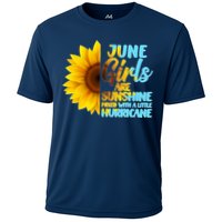 June Girls Are Sunshine Mixed With A Little Hurricane Cooling Performance Crew T-Shirt
