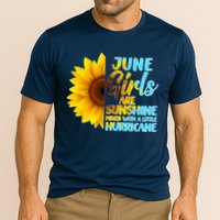 June Girls Are Sunshine Mixed With A Little Hurricane Cooling Performance Crew T-Shirt