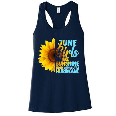 June Girls Are Sunshine Mixed With A Little Hurricane Womens Tank Top