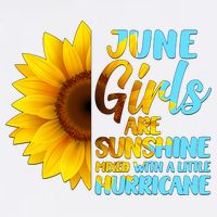 June Girls Are Sunshine Mixed With A Little Hurricane Garment-Dyed Sweatshirt