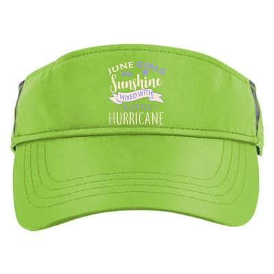 June Girls Are Sunshine Mixed With Hurricane Adult Drive Performance Visor