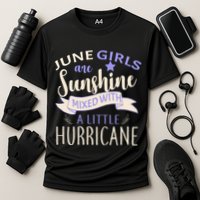 June Girls Are Sunshine Mixed With Hurricane Cooling Performance Crew T-Shirt