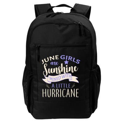 June Girls Are Sunshine Mixed With Hurricane Backpack