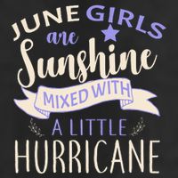 June Girls Are Sunshine Mixed With Hurricane Adult Drive Performance Visor