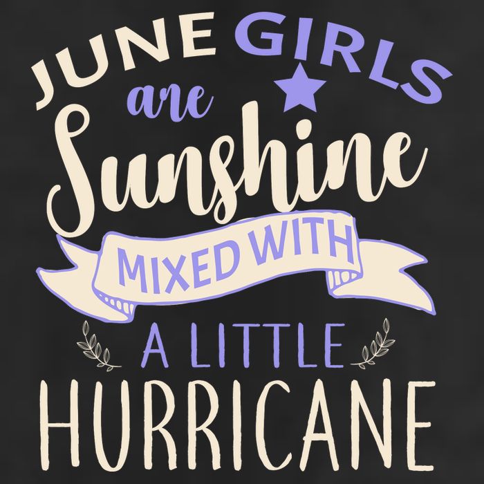 June Girls Are Sunshine Mixed With Hurricane Adult Drive Performance Visor
