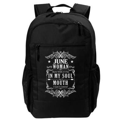 June Woman Funny Birthday Backpack