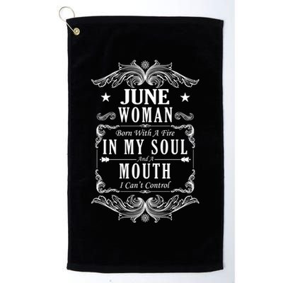 June Woman Funny Birthday Golf Towel