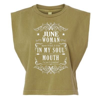 June Woman Funny Birthday Garment-Dyed Women's Muscle Tee