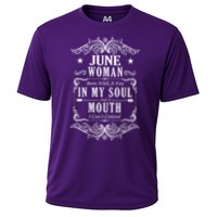 June Woman Funny Birthday Cooling Performance Crew T-Shirt