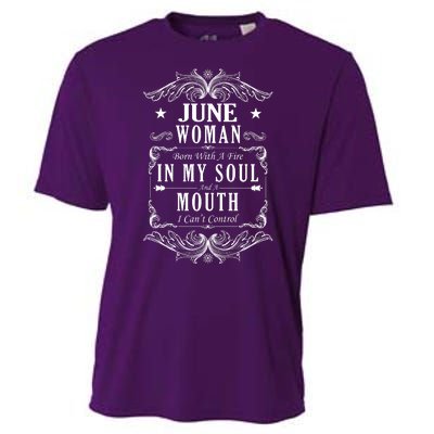 June Woman Funny Birthday Cooling Performance Crew T-Shirt