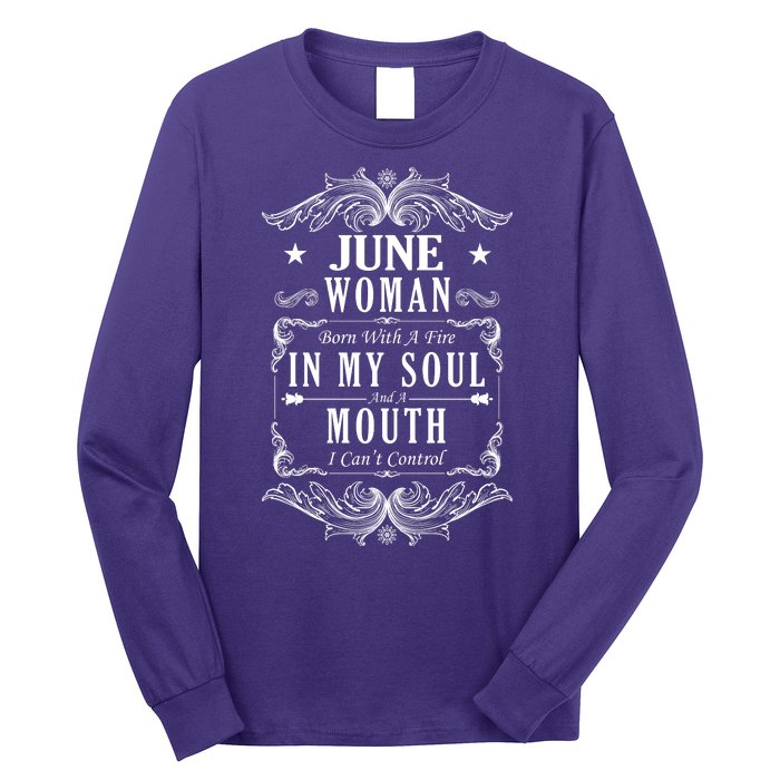 June Woman Funny Birthday Long Sleeve Shirt