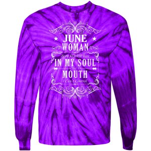 June Woman Funny Birthday Tie-Dye Long Sleeve Shirt