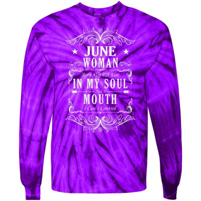 June Woman Funny Birthday Tie-Dye Long Sleeve Shirt