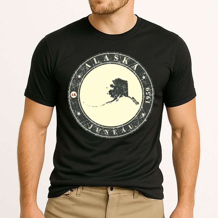 Juneau Alaska Retro Cooling Performance Crew T-Shirt
