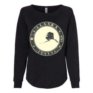 Juneau Alaska Retro Womens California Wash Sweatshirt