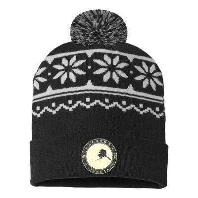 Juneau Alaska Retro USA-Made Snowflake Beanie